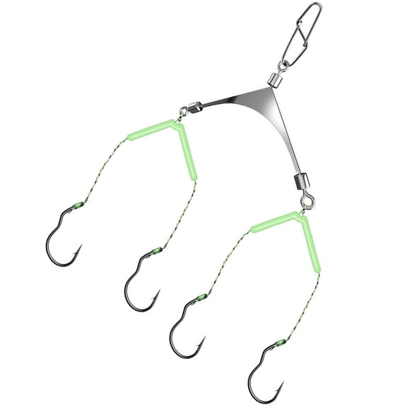 Multipurpose Stainless Steel Fishing Hooks With Wide Angled Splitter Night Visible Frame Enhances Fishing Efficiency