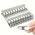 thumbnail image 1 of Multipurpose Stainless Steel Fixing Clips Secure Durable Windproof Utility Grips For Household Laundry Clothes Socks 20PCS, 1 of 3