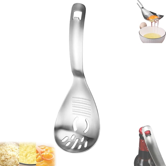 Multipurpose Stainless Steel Kitchen Spoon, Stainless Steel Cooking Tool (Round Head)