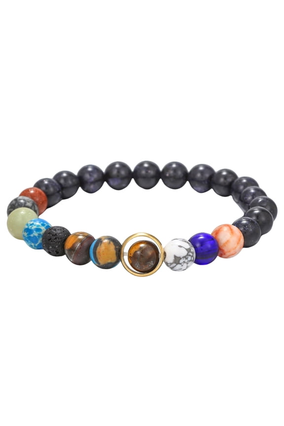 Multipurpose Starry Bead Galactics Bracelet Sturdy Stone Wristband with Adjustable Fit Jewelry Accessory for All Ages