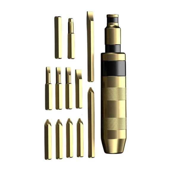 Multipurpose Steel Impact Screwdriver Set Containing 13 Solid Bit For Home Maintenance And DIY Projects