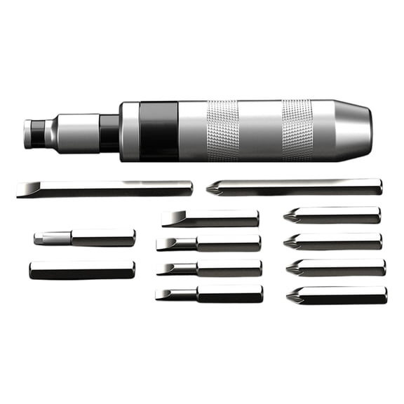 Multipurpose Steel Impacts Screwdriver Set Containing 13 Bit For Home Maintenance And Craft Projects