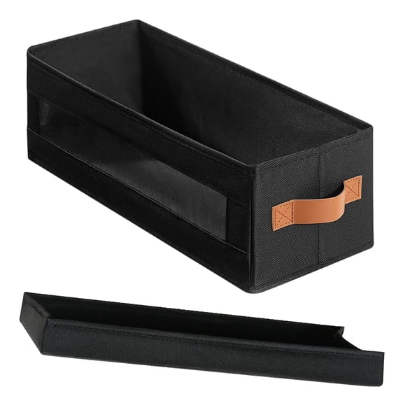 Multipurpose Storage Box For DVDs Featuring View Window Stackable Oxford Fabric Compact Design