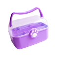 thumbnail image 1 of Multipurpose Storage Container Hair Accessories Organizer Lockable Cute with Handle Art Craft Organizer for Headband Earrings Violet, 1 of 9