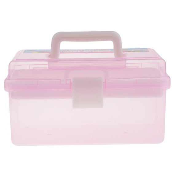 Multipurpose Store Container Organizer Box Case with Removable Tray and Handle for Art Craft Sewing Supplies