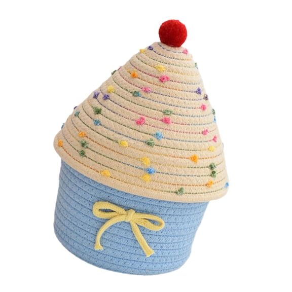 Multipurpose Sturdy Cotton Storage Box with Lid for Children's Room and More