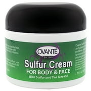 Multipurpose Sulfur Cream For Itchy Skin For Body & Face, Jock Itch, Ringworm, Athlete's Foot, Wounds, Skin Rashes - 2.0 oz