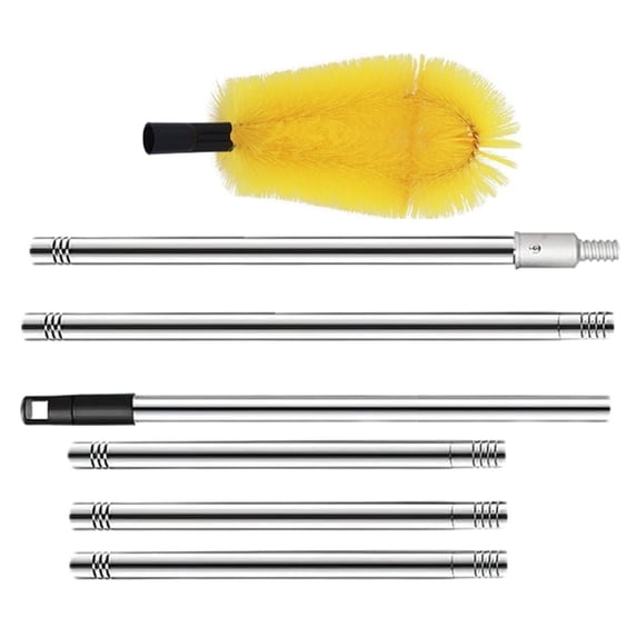 Multipurpose Telescopic Gutter Cleaning Tool with Flexible Brush Head Home Accessory for Leaf and Debris Removal