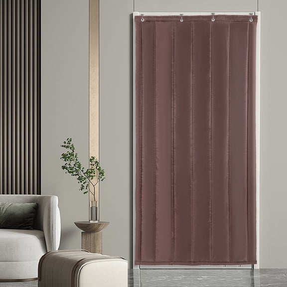 Multipurpose Thermal Curtain, 39.5x83in for Doorway, Blocks Cold/Heat & Reduces Noise, Folding Design for Compact Storage