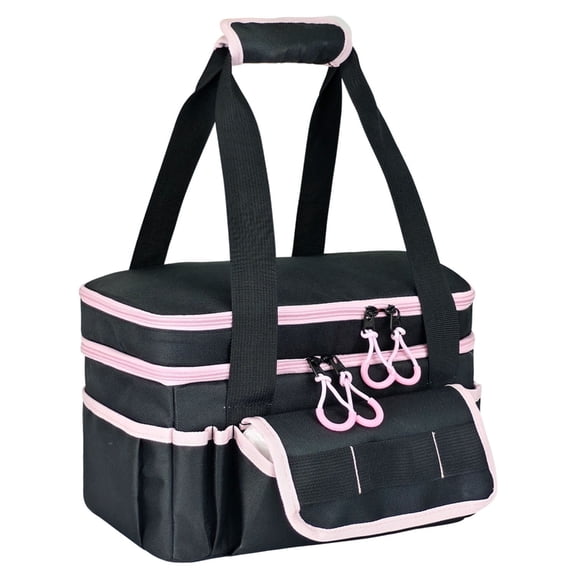 Multipurpose Tool Storage Case With Removable Divider And Top Elastic Slots For Professional Use