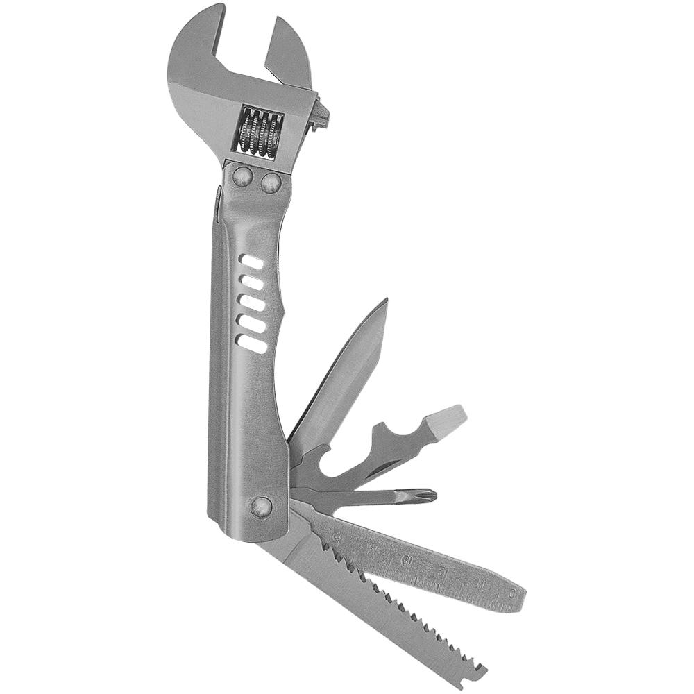 Zenport MFT106 8-Function Wrench Multi-Tool w/ Carrying Case, Silver