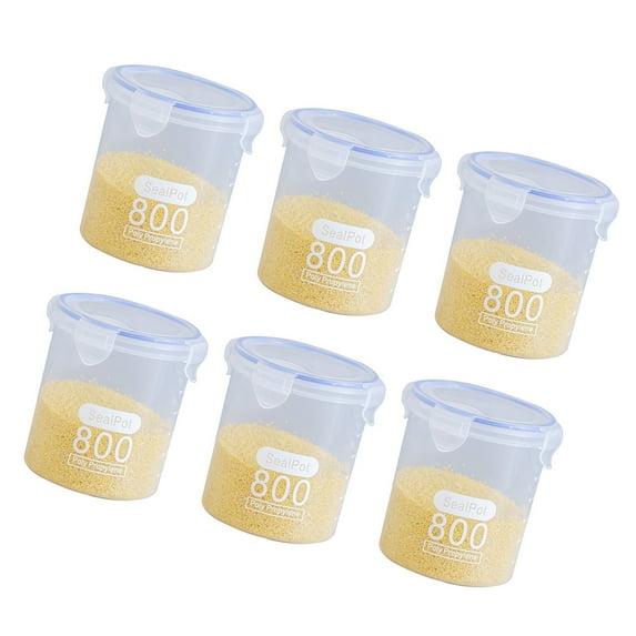 Clear Sealed Containers for Kitchen, Stackable Leakproof Canisters for Dry Snacks & Cereals