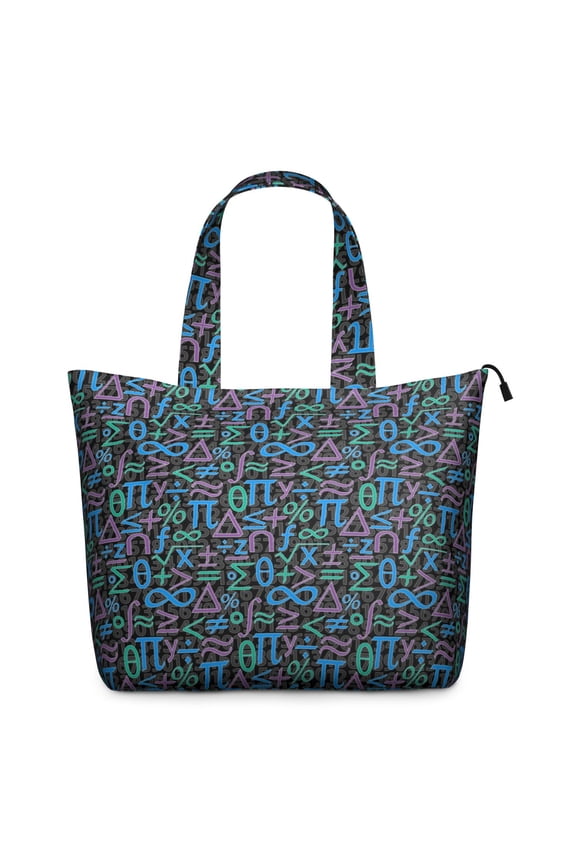 Multipurpose Travel Tote Bag Featuring Scientific Knowledge Technology Prints Lightweight Weekender Bag with Multiple Pockets, Ideal for Science Classroom Study Sessions