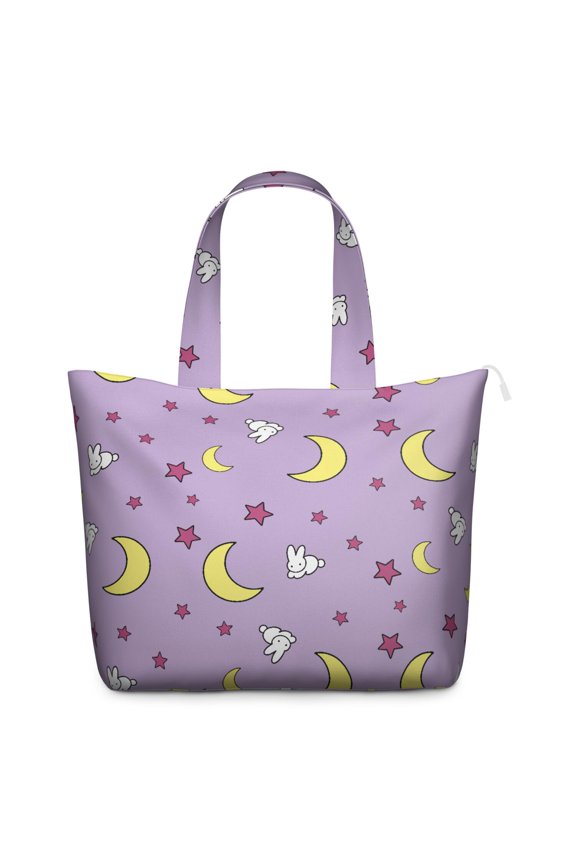 Multipurpose Travel Tote with Cartoon Rocket & Space Theme Lightweight Weekender Bag with Adjustable Strap Multiple Pockets for Fitness Travel
