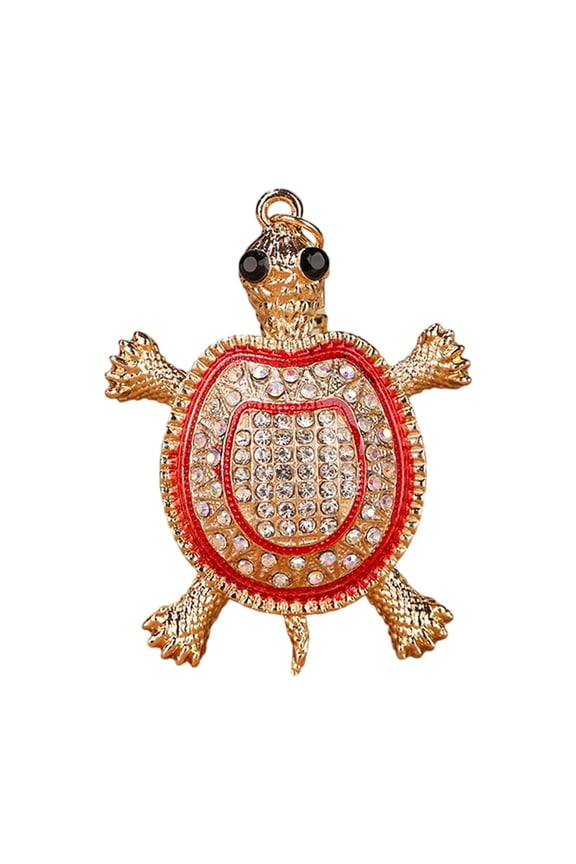 Multipurpose Turtles Rhinestones Keyring Bag Charm Glitters Keychain for Women and Girls with Stylish Pendant Designs