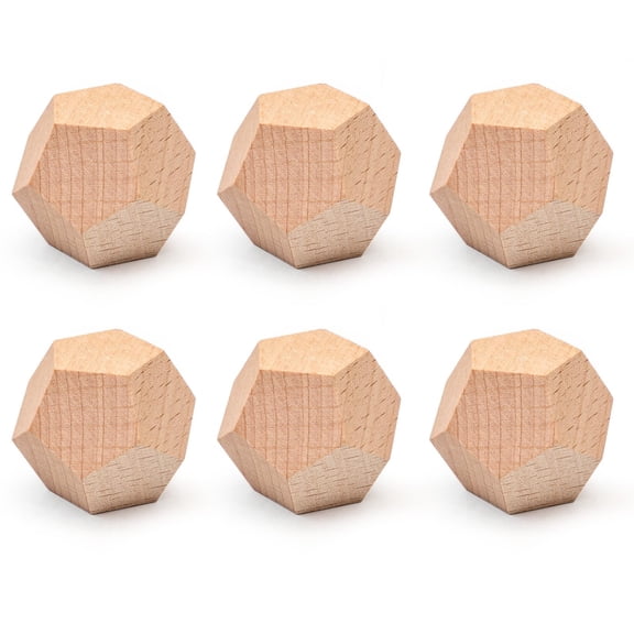 Multipurpose Unpainted Wooden 12 Sided Dices for Customes Projects and Classroom Use