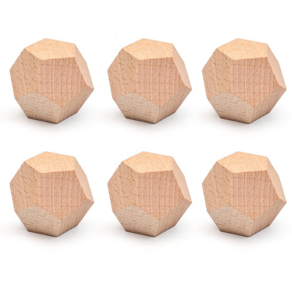 Multipurpose Unpainted Wooden 12 Sided Dices for Customes Projects and Classroom Use