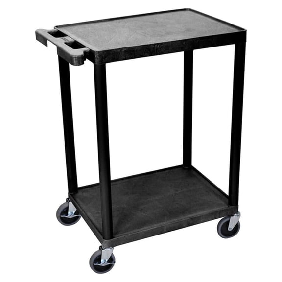 Multipurpose Utility Cart with 2 Shelf - Black