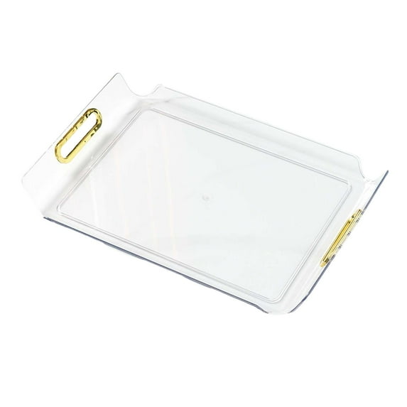 Multipurpose Vanity Tray Display Serving Tray Cosmetic Storage Tray with Handle Decorative Tray for Living Room Cabinet Desktop Home Decor