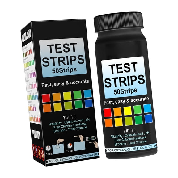 Multipurpose Water Testing Strips For Pool Maintenance Detect 7 Levels Fast Safe Result For Residential Use