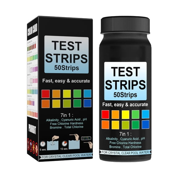 Multipurpose Water Tests Strips 7 Indicators For Swimming Pools Drinking Water Easy To Use With Color Chart