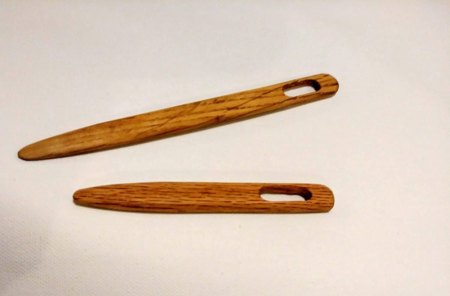 Multipurpose, Weaving, Toothbrush, Tapestry Needles/Rug Needles Sizes 4 and 6 inches, Oak Wood