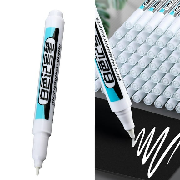 Multipurpose White Markers Paint Pen Carpenter DIY Crafts Marking Tool Tire Waterproof Wall Drawing Bathroom Metal Glass Fabric Marker Pen 1.0mm