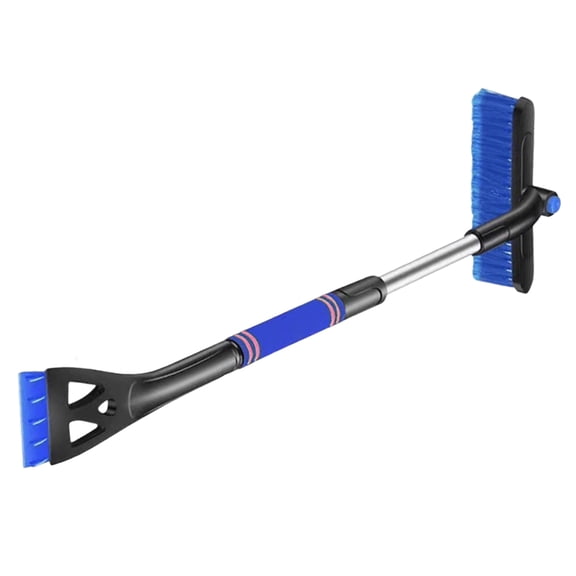 Multipurpose Windshield Ice Scraper Tool 9.4 Inch Soft Bristle Snow Brushing Nonslip Foam Grip Suitable For Winter Cleaning