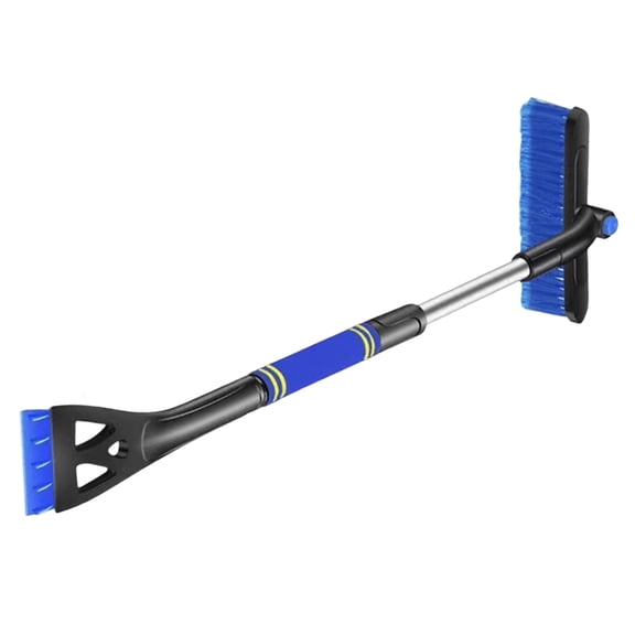 Multipurpose Windshield Ice Scraper Tool 9.4 Inch Soft Bristle Snow Brushing Nonslip Foam Grip Suitable For Winter Cleaning