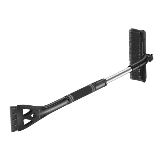 Multipurpose Windshield Ice Scraper Tool 9.4 Inch Soft Bristle Snow Brushing Nonslip Foam Grip Suitable For Winter Cleaning