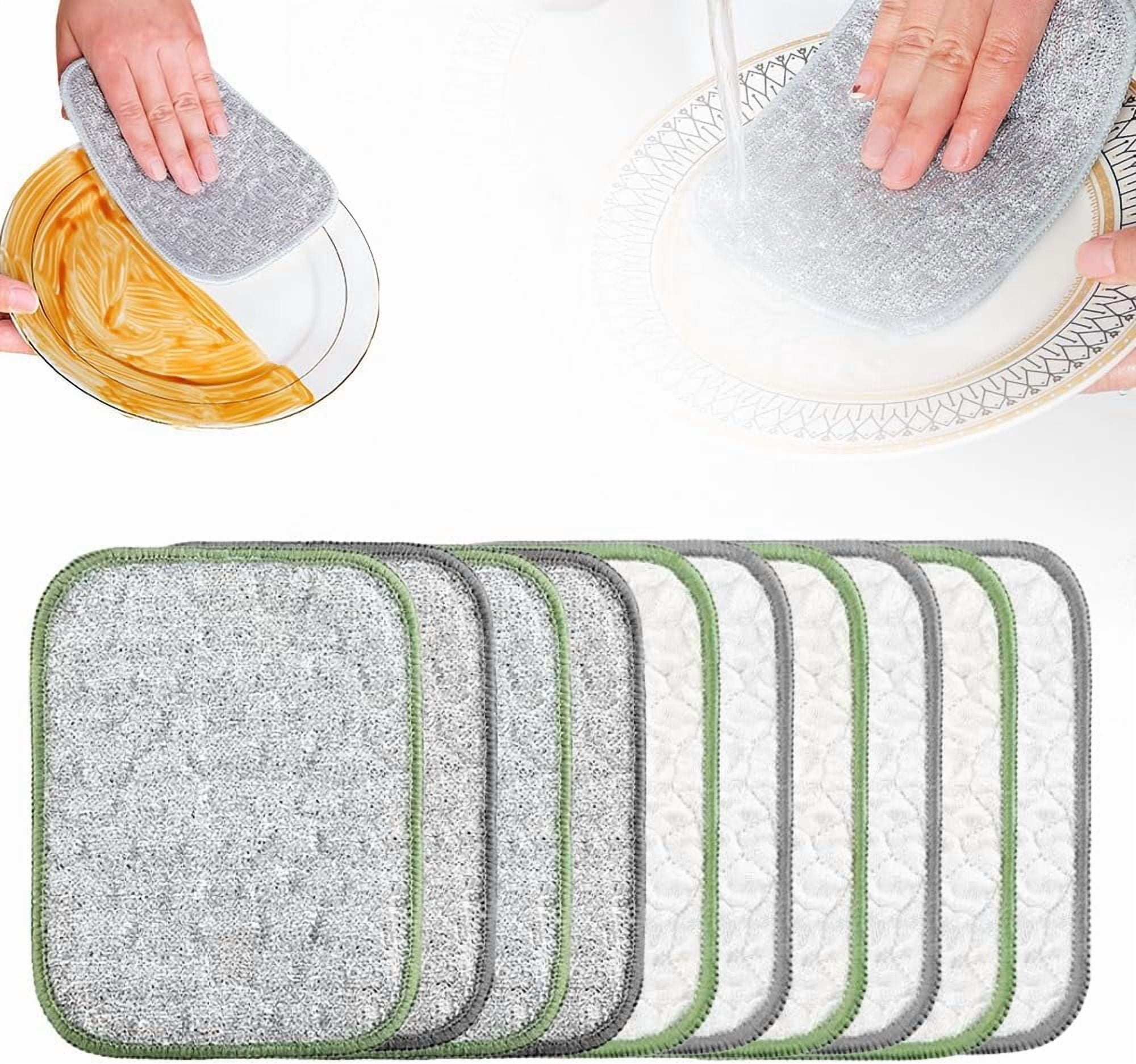 Multipurpose Wire Dishwashing Rags - Double-Sided Scrub Rag, Reusable ...