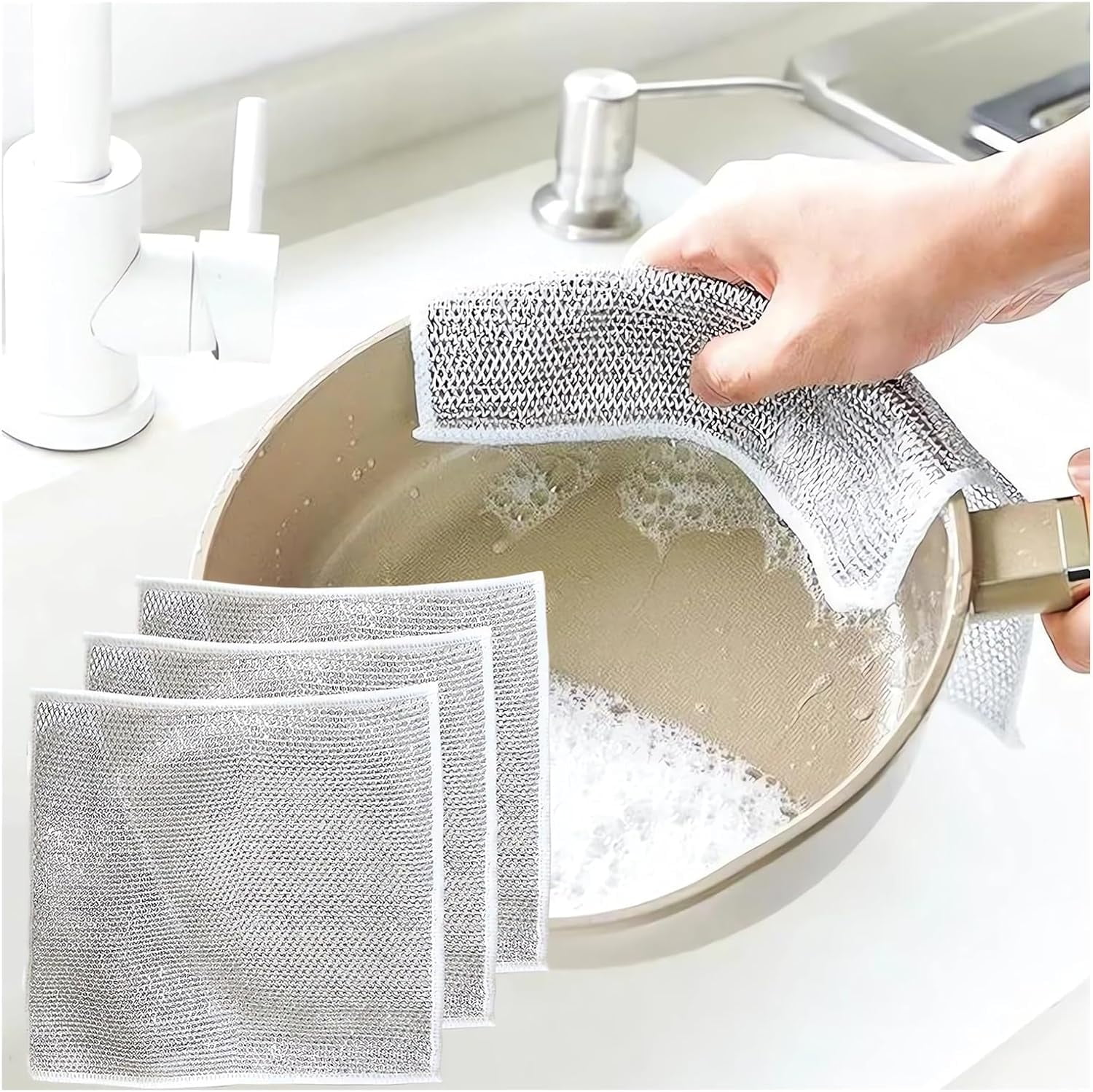 Iron Rag For Lab Multipurpose Wire Dishwashing Rags for Wet and Dry -2025 New Dish ...