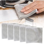 Multipurpose Wire Dishwashing Rags for Wet and Dry, 2025 New Reusable Non Scratch Wire Dishcloth, Premium Scrubbing Wire Dishwashing Rags for Scrubs Dishes, Sinks Cleans