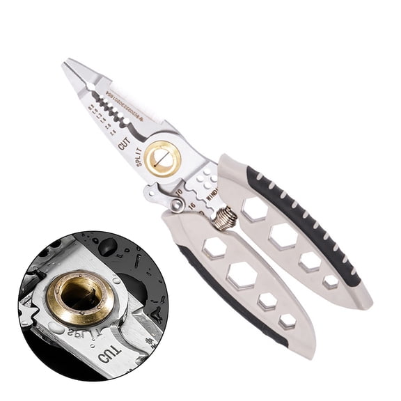 Multipurpose Wire Stripper High Hardness Blade, Anti-Slip Ergonomic Handle for 0-40mm Opening Range