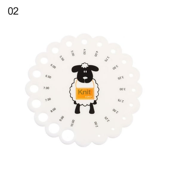 Multipurpose With Cutting Head Sheep Head Gauge Ruler Ruler Tool For Knitting Needles Crochet Hooks 02