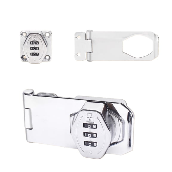 Multipurpose Without Key Bifold Door Lock Combination Twist Knob Hasp Latches for Cabinet and Closet Double Door