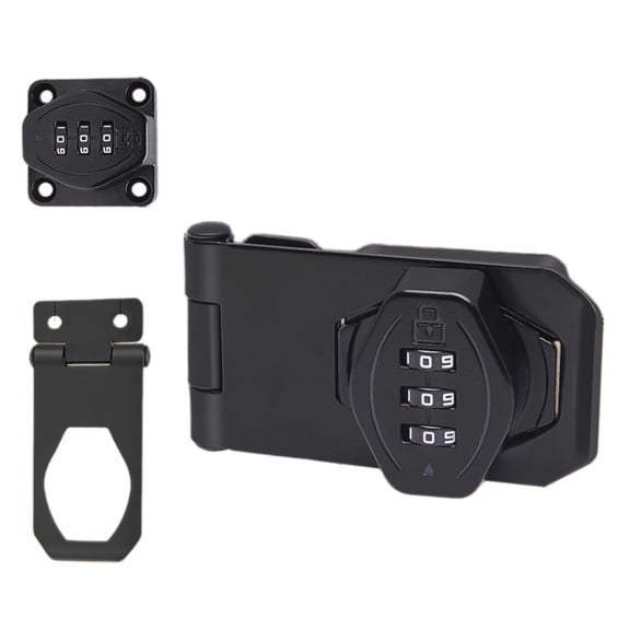 Multipurpose Without Key Bifold Door Lock Combination Twist Knob Hasp Latches for Cabinet and Closet Double Door