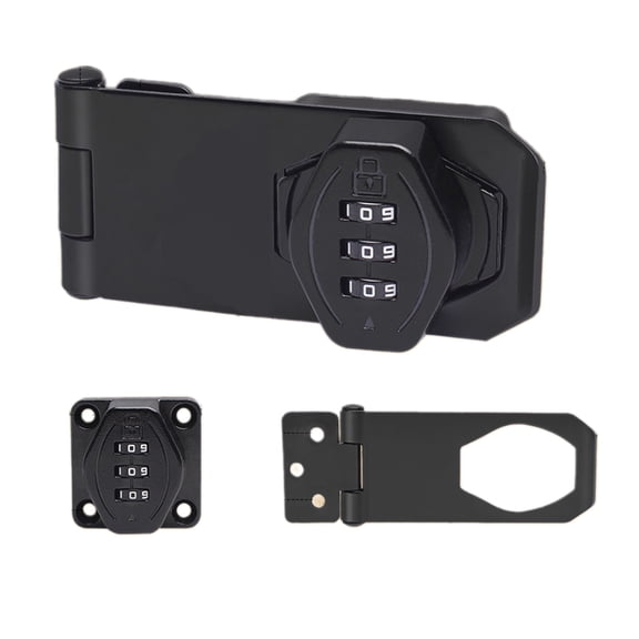 Multipurpose Without Key Bifold Door Lock Combination Twist Knob Hasp Latches for Cabinet and Closet Double Door