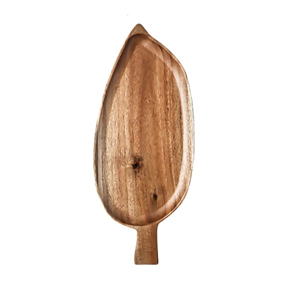 Multipurpose Wood Dish Leaf Shaped Large Platter for Snacks Elegant Sushi Presentation Container Elegant Tableware