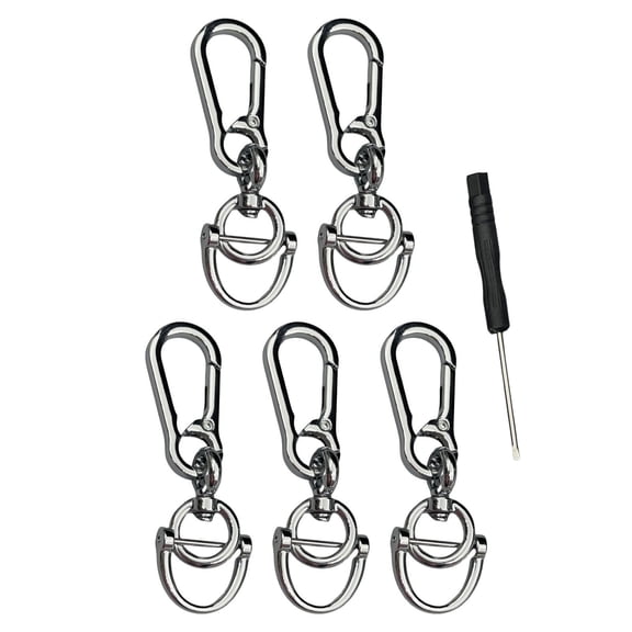 Multipurpose Zincs Alloy Carabiner Clip Detachable Buckle Secure Horseshoe Shape Closure For Organizing Keys Wallets