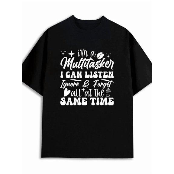 Multitasker T-Shirt funny humor funny t shirts comfort colors tshirt men 180G 100% Cotton black High-quality clothing, perfect for every day wife y2k Vintage Unisex Shirt Short Sleeve tshirts