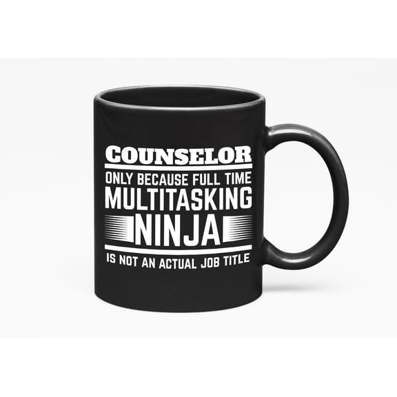 Multitasking Ninja., Black 11oz Ceramic Mug