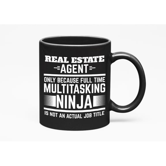 Multitasking Ninja. Cool, Black 11oz Ceramic Mug
