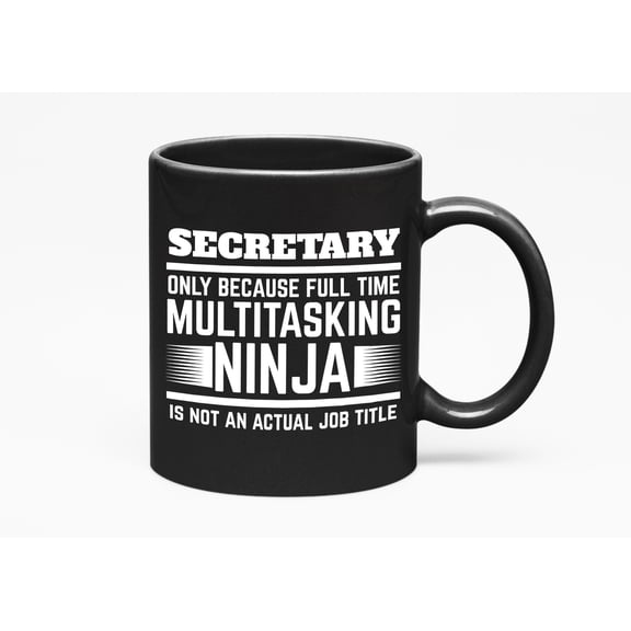 Multitasking Ninja. Cool, Black 11oz Ceramic Mug
