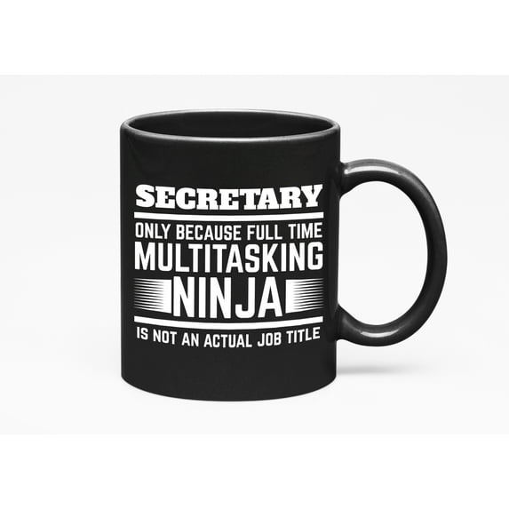 Multitasking Ninja. Cool, Black 11oz Ceramic Mug