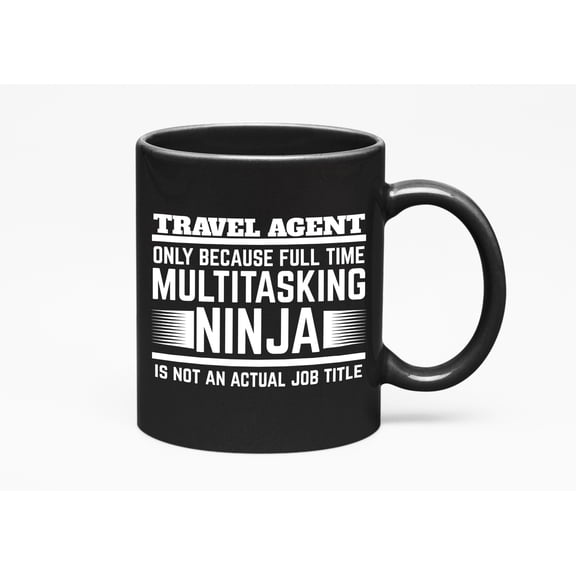 Multitasking Ninja. Cool, Black 11oz Ceramic Mug
