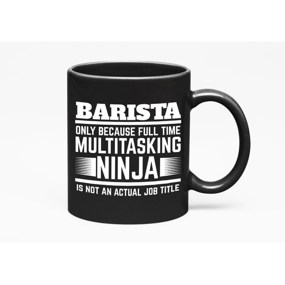 Multitasking Ninja. Cool, Black 11oz Ceramic Mug