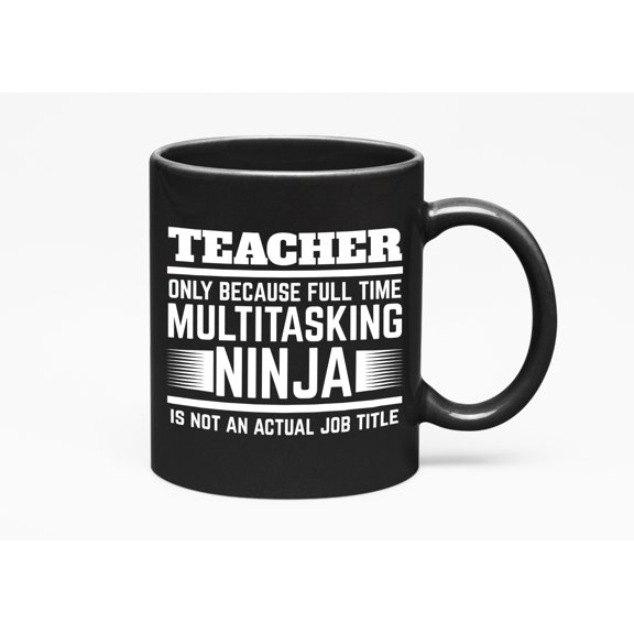 Multitasking Ninja. Cool, Black 11oz Ceramic Mug
