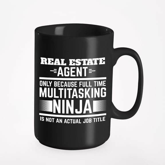 Multitasking Ninja. Cool, Black 15oz Ceramic Mug