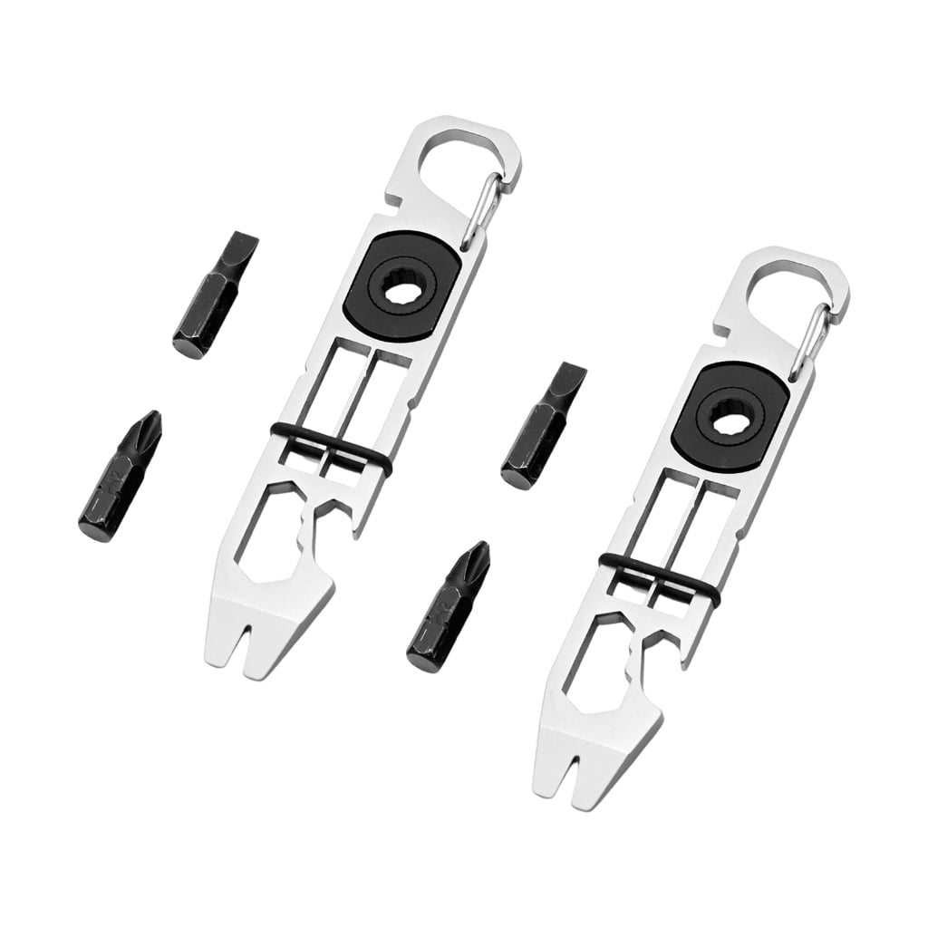 Multitool Alloy Keychain, Multifunctional Buckle Keychain Multipurpose Bottle Opener Holder Clip for Camping Hiking